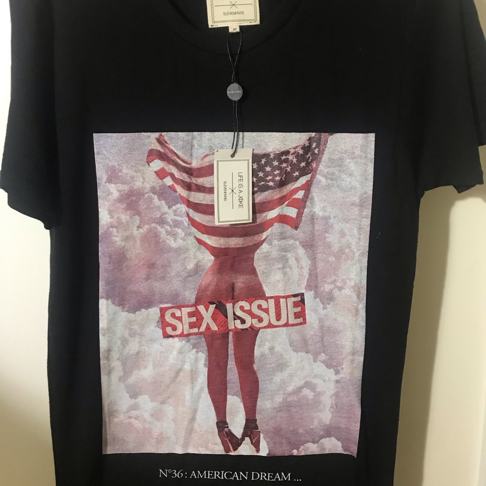 Eleven Paris Life is a Joke T-Shirt Black NWT